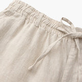 Pantaloncini di lino a gamba dritta da uomo