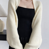 Cardigan Donna Oversized a Coste Spesse