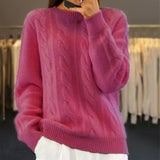 Pullover a treccia con vestibilità oversized