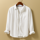 Camicia a maniche lunghe con bottoni da uomo