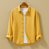 Camicia a maniche lunghe con bottoni da uomo