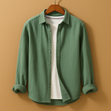 Camicia a maniche lunghe con bottoni da uomo