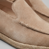 Mocassini di camoscio espadrille estivi da uomo